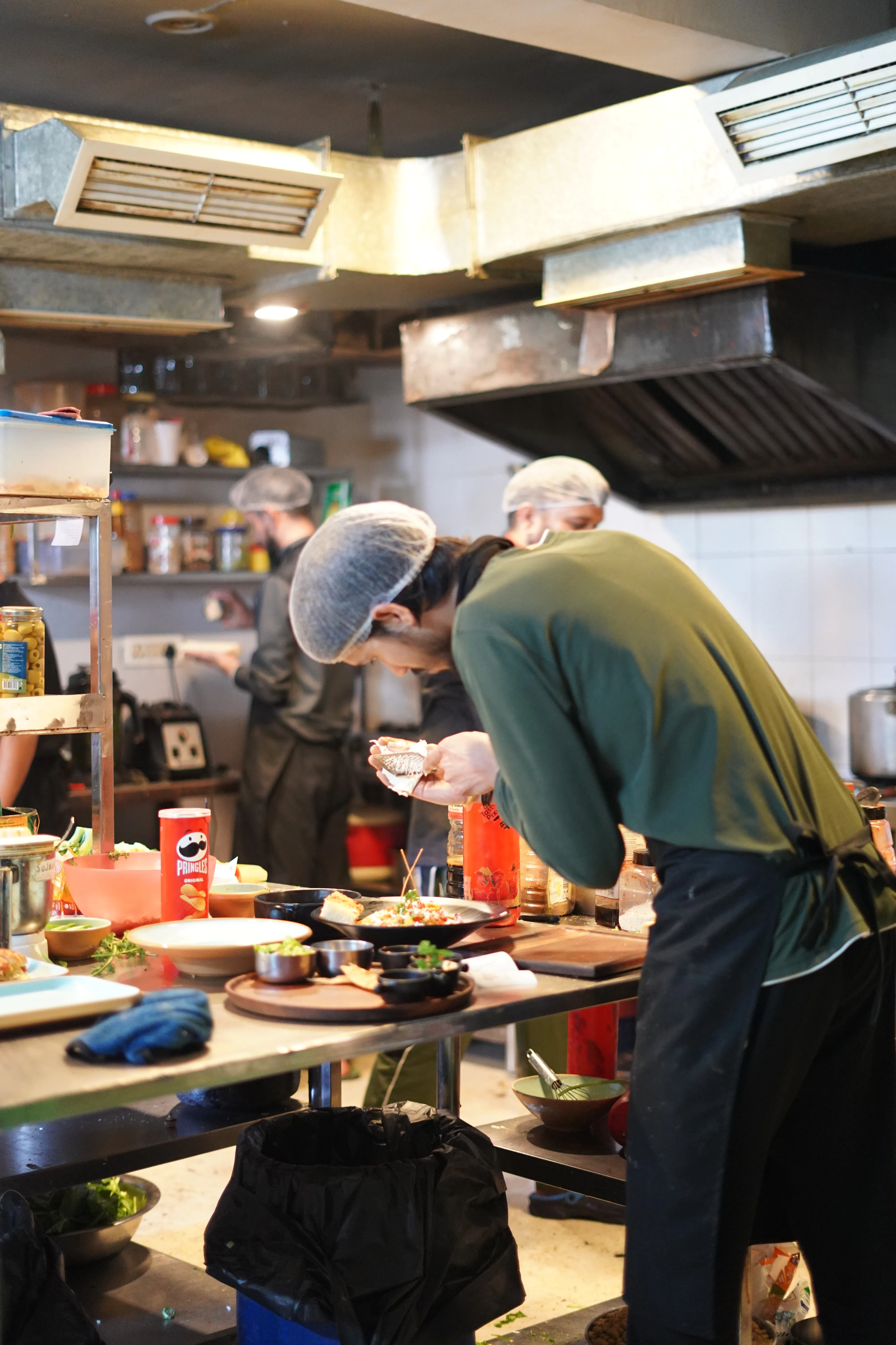 Kitchen gangaview cafe Rishikesh