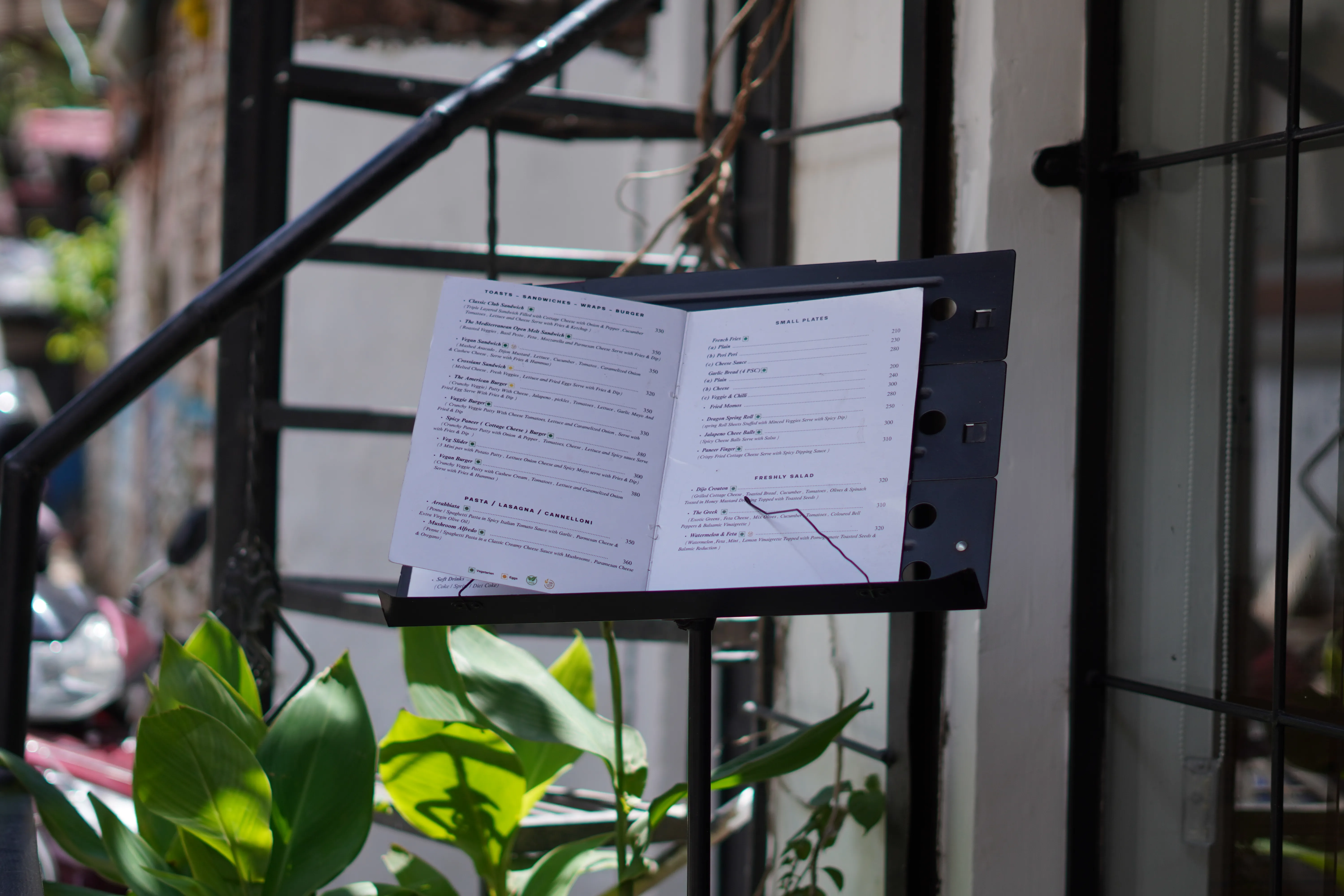 Menu Desk gangaview cafe Rishikesh